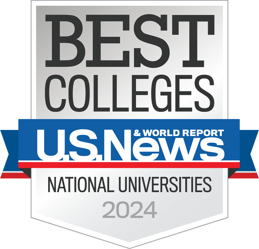 U.S. News & World Report Best Colleges badge image for National Universities 2024.