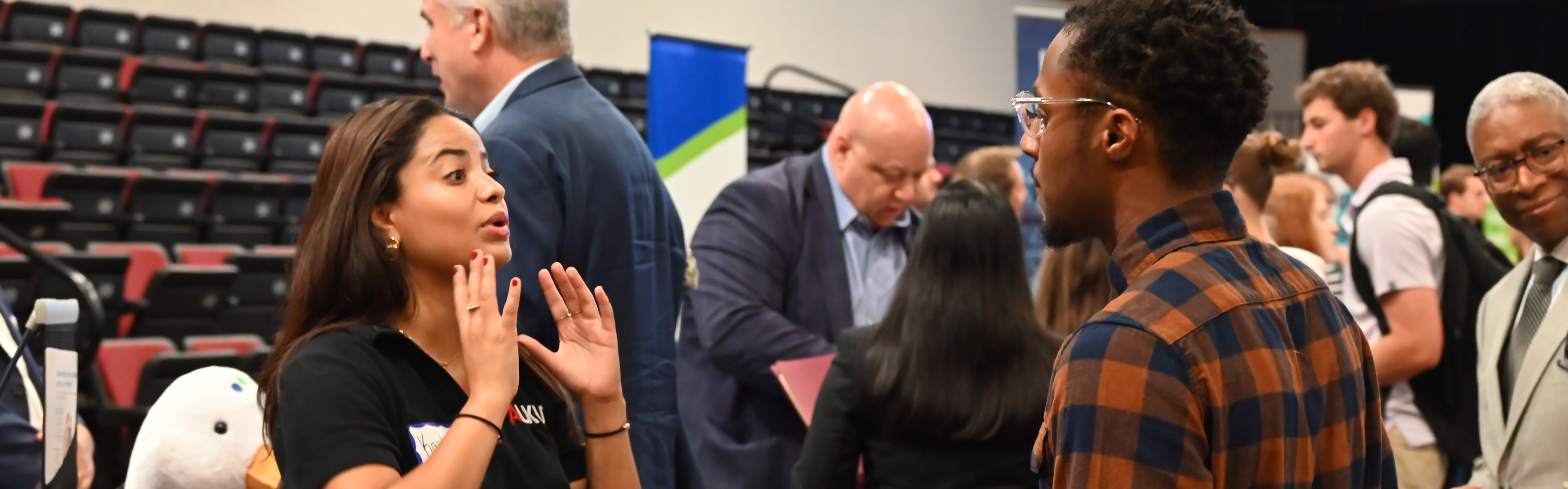 Elon University Students at a Business Job and Internship Fair