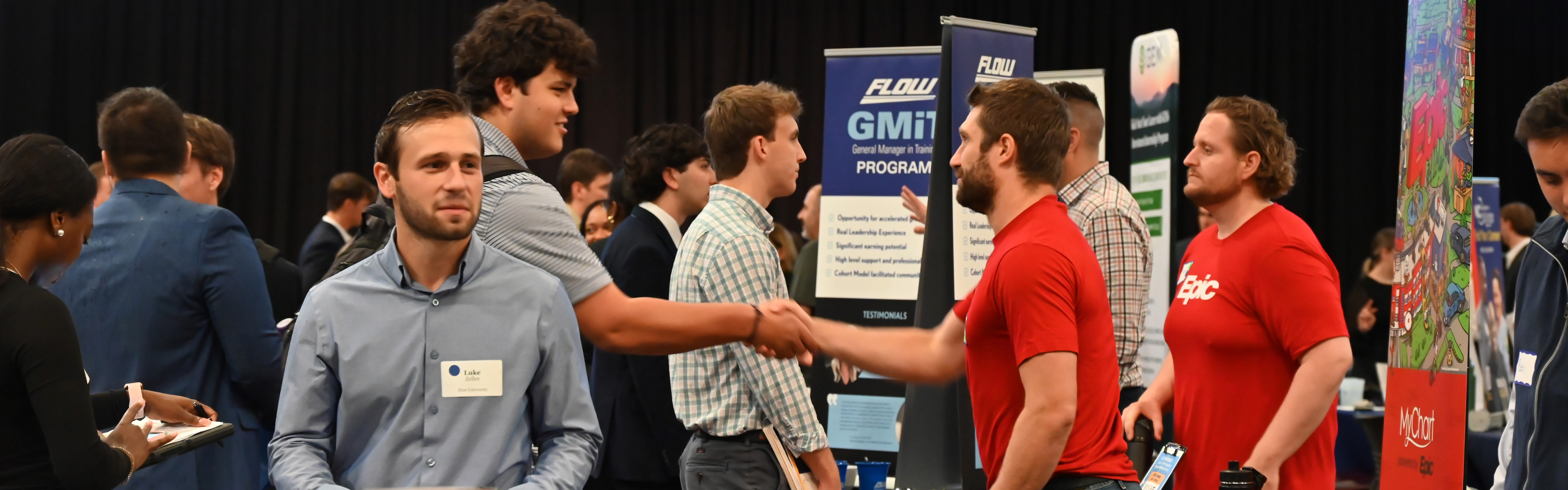 Elon University Students at a Business Job and Internship Fair