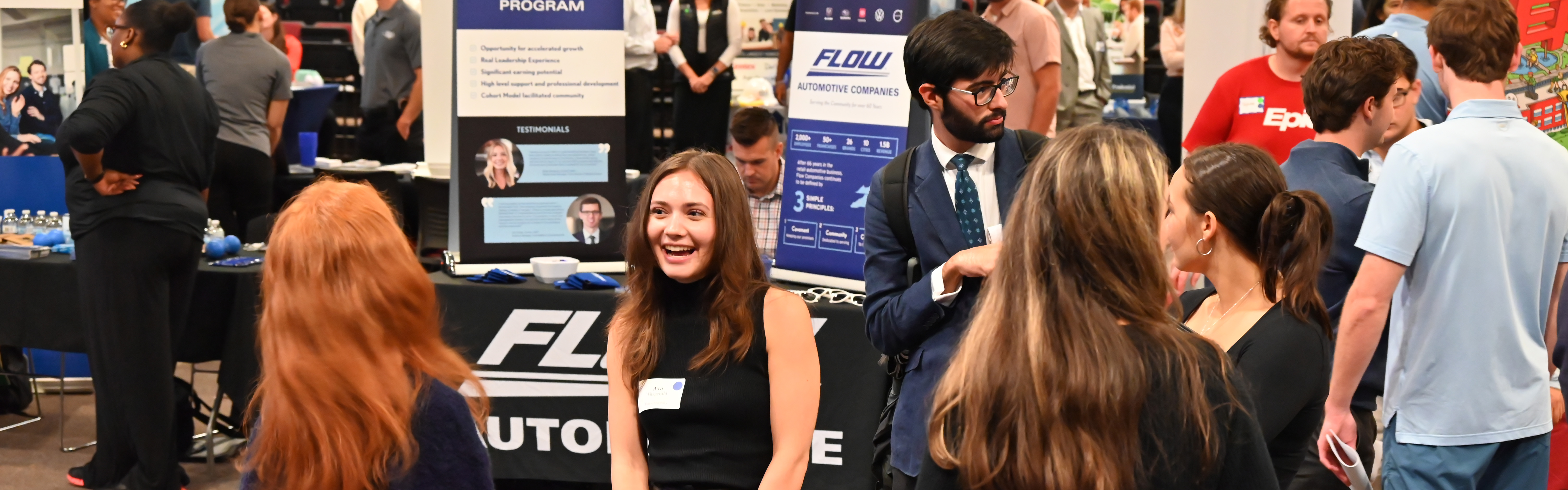 Elon University Students at a Business Job and Internship Fair