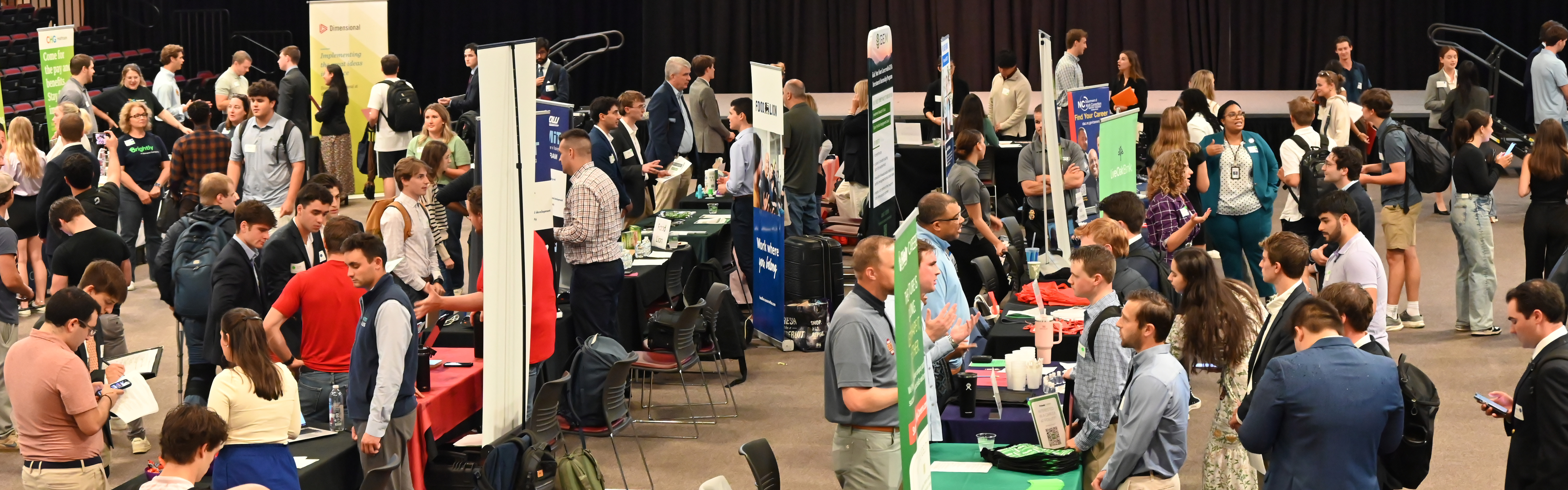 Elon University Students at a Business Job and Internship Fair