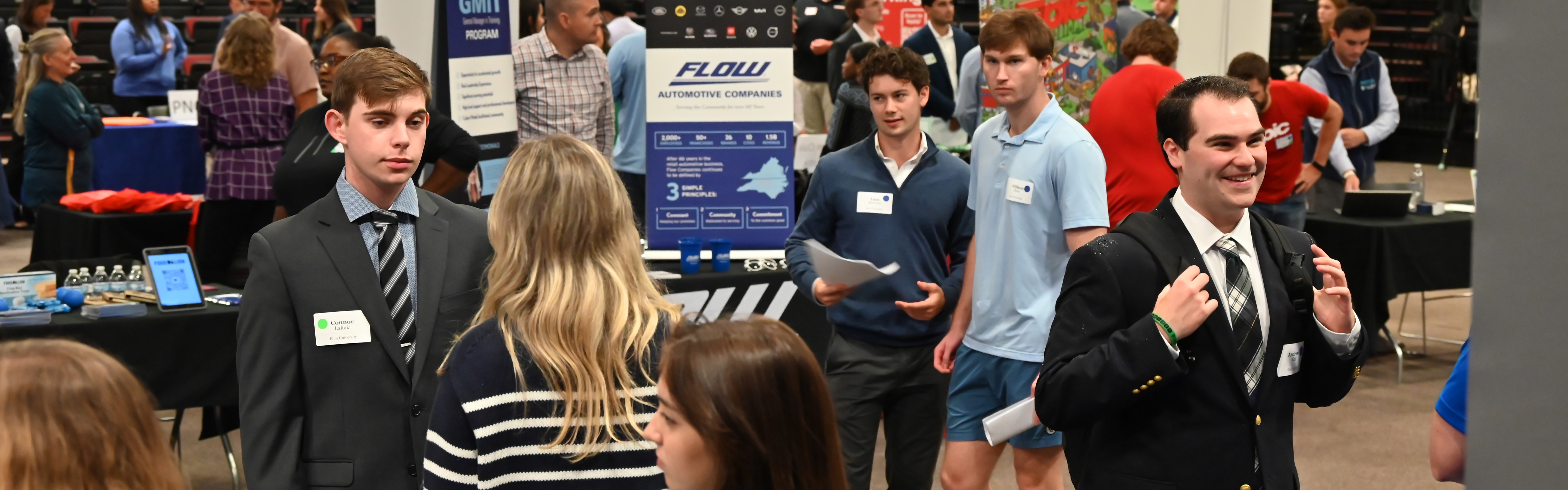 Elon University Students at a Business Job and Internship Fair