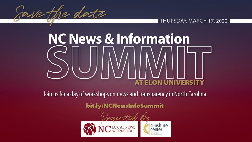 NC News and Information Summit flyer