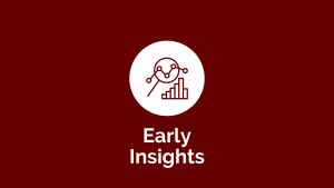 Early Insights graphic with data icon in white circle