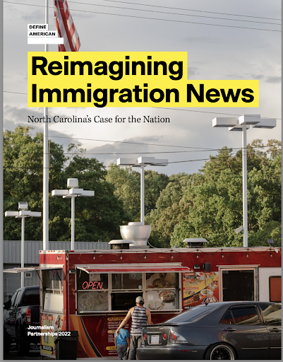 A image of a Define America publication cover