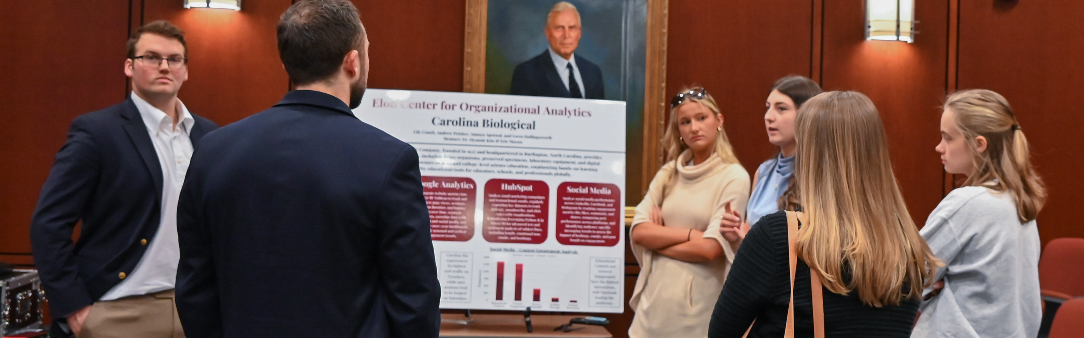 Photo of Students presenting at Business Analytics Day March 2025