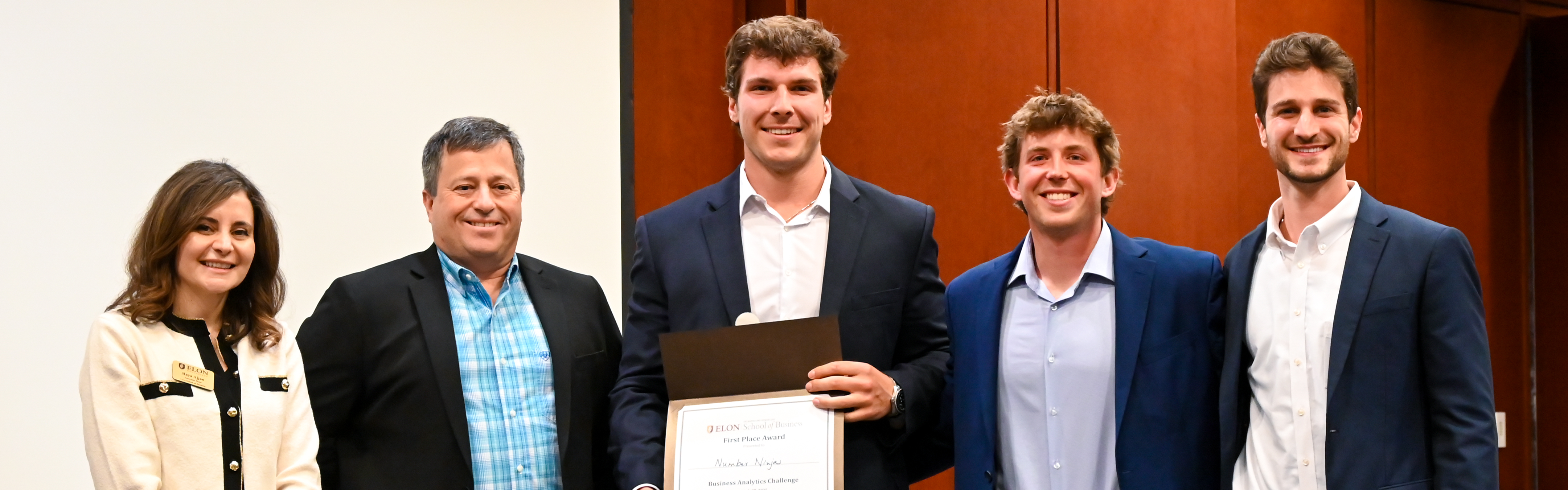 Photo of winners at Hanes Challenge at Business Analytics Day March 2025