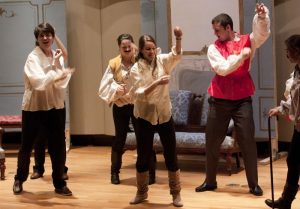Students perform French play