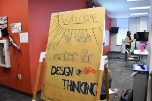 sign in the Center for Design Thinking at Elon University 