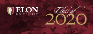 Elon Class of 2020 cover photo with formal script fonts