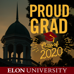 Proud Grad Class of 2020 Elon University image to share with photo background