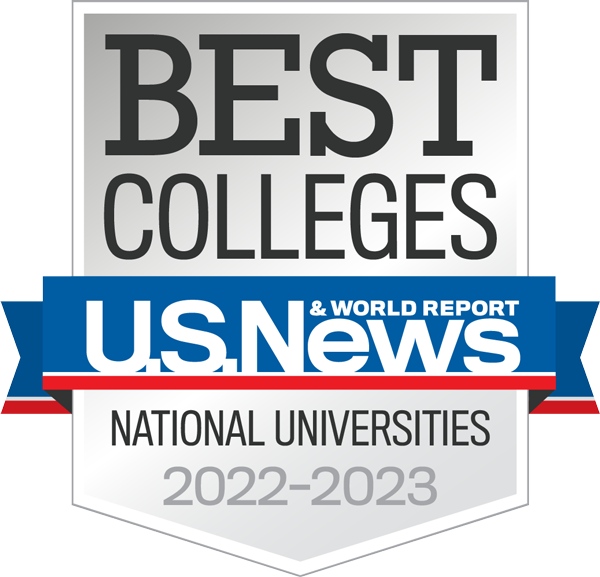 U.S. News & World Report Best Colleges badge image for National Universities 2022-2023.