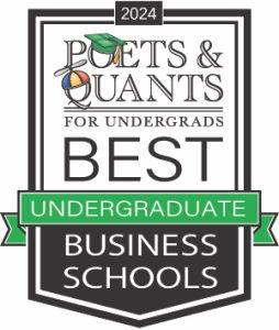2024 Poets & Quants badge that says "best undergraduate business schools"