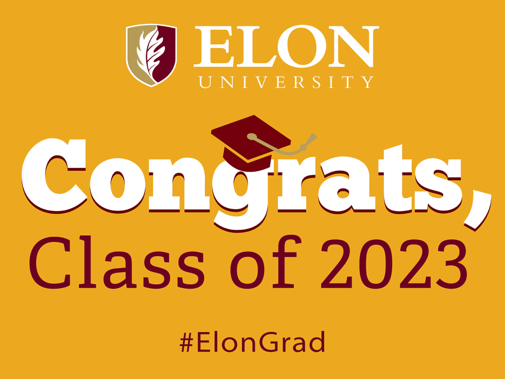 Congrats, Class of 2023 yard sign with gold background