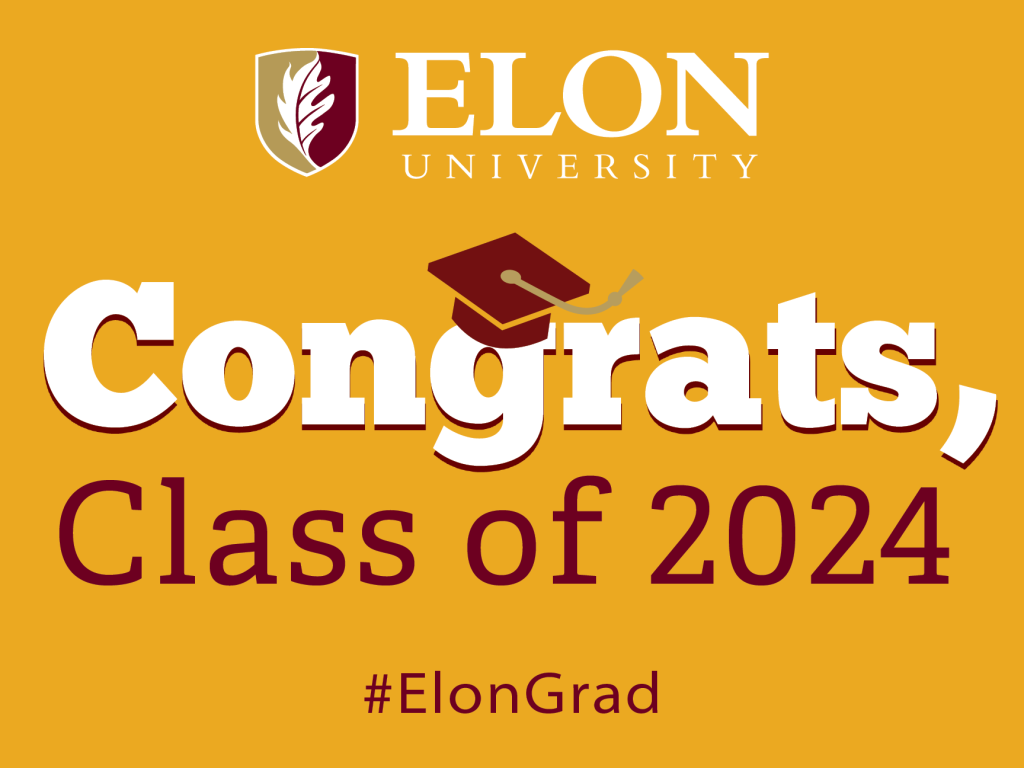 Congrats, Class of 2024 yard sign with an ochre yellow background