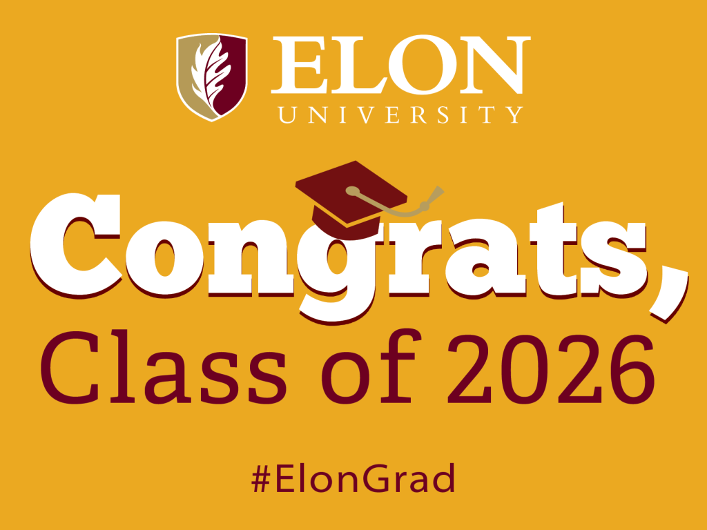 Congrats, Class of 2026 yard sign with an ochre yellow background