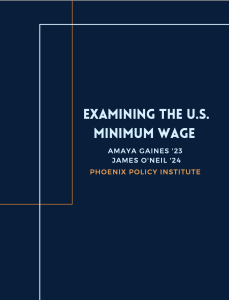cover for examining the US minimum wage policy memo