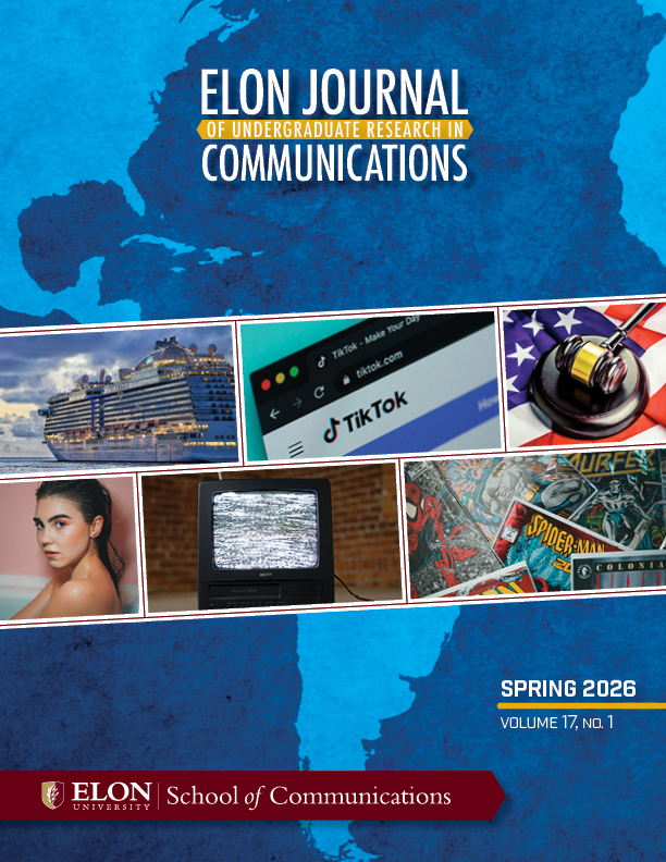 Elon Journal cover with six photos and map of the world