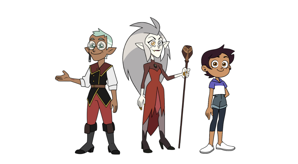 Figure 2: Owl House Character Models (Raine, Eda, and Luz)