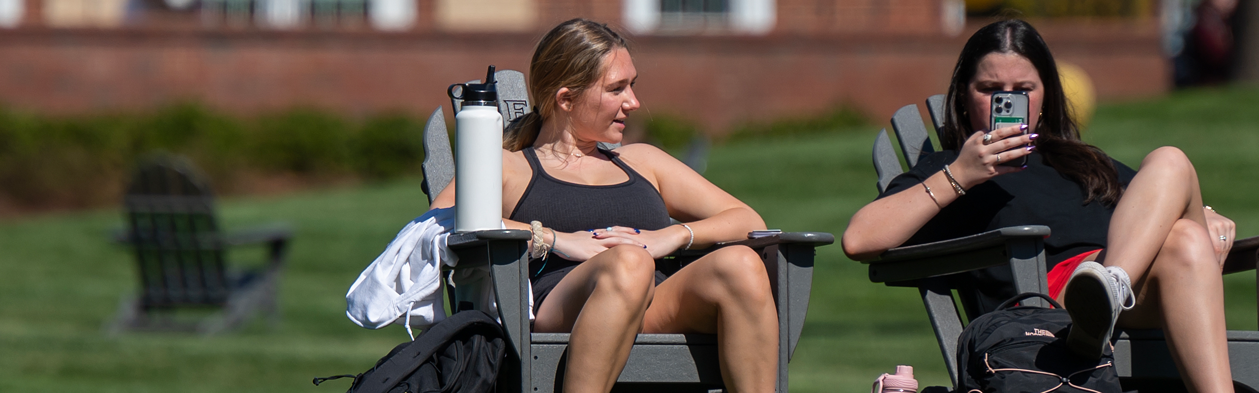 Students at the Student Lounge during Elon Day