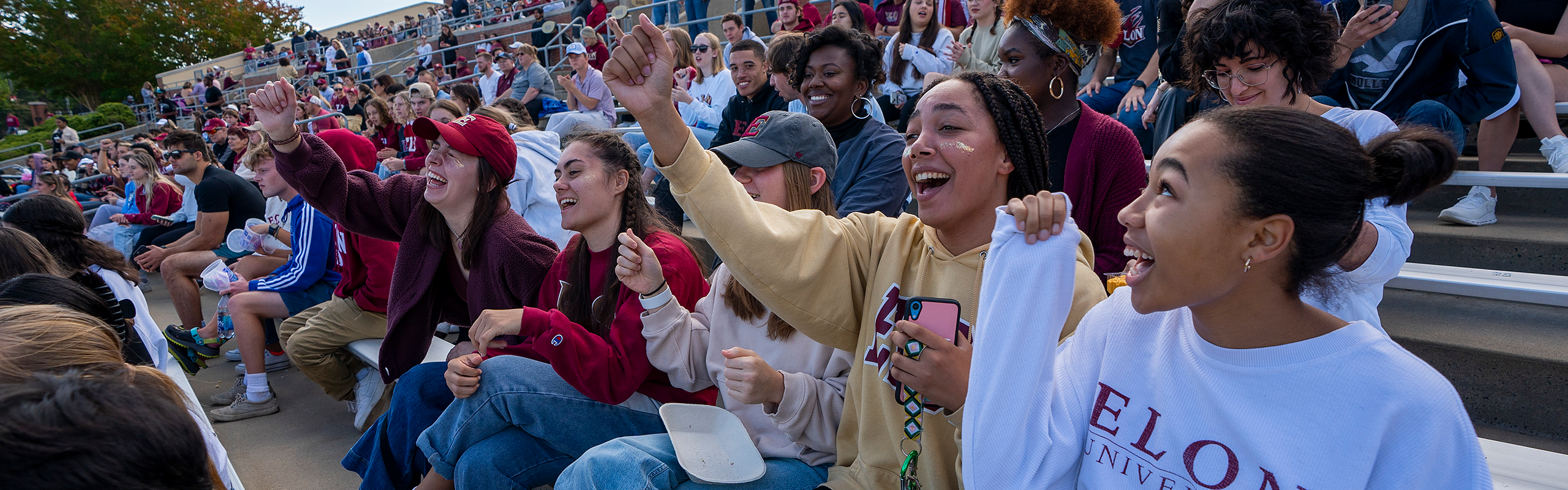 Fans cheer for the Phoenix during their win over Towson University October 8, 2022