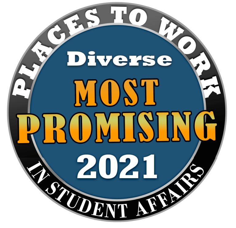 2021 Most Promising Places to Work in Student Affairsn awarded by Diverse