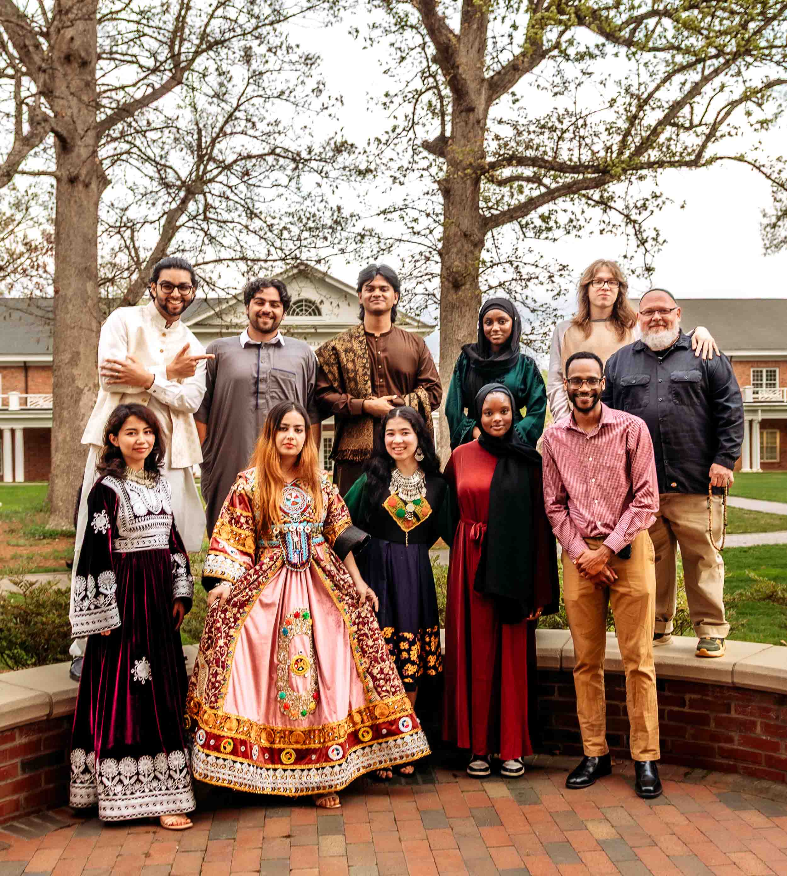 Muslim life students in their best attire celebrating Eid al-Fitr.