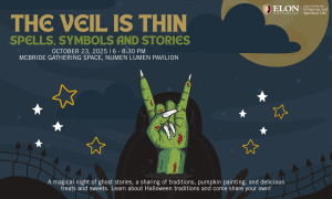 Flyer for The Veil Is Thin event.