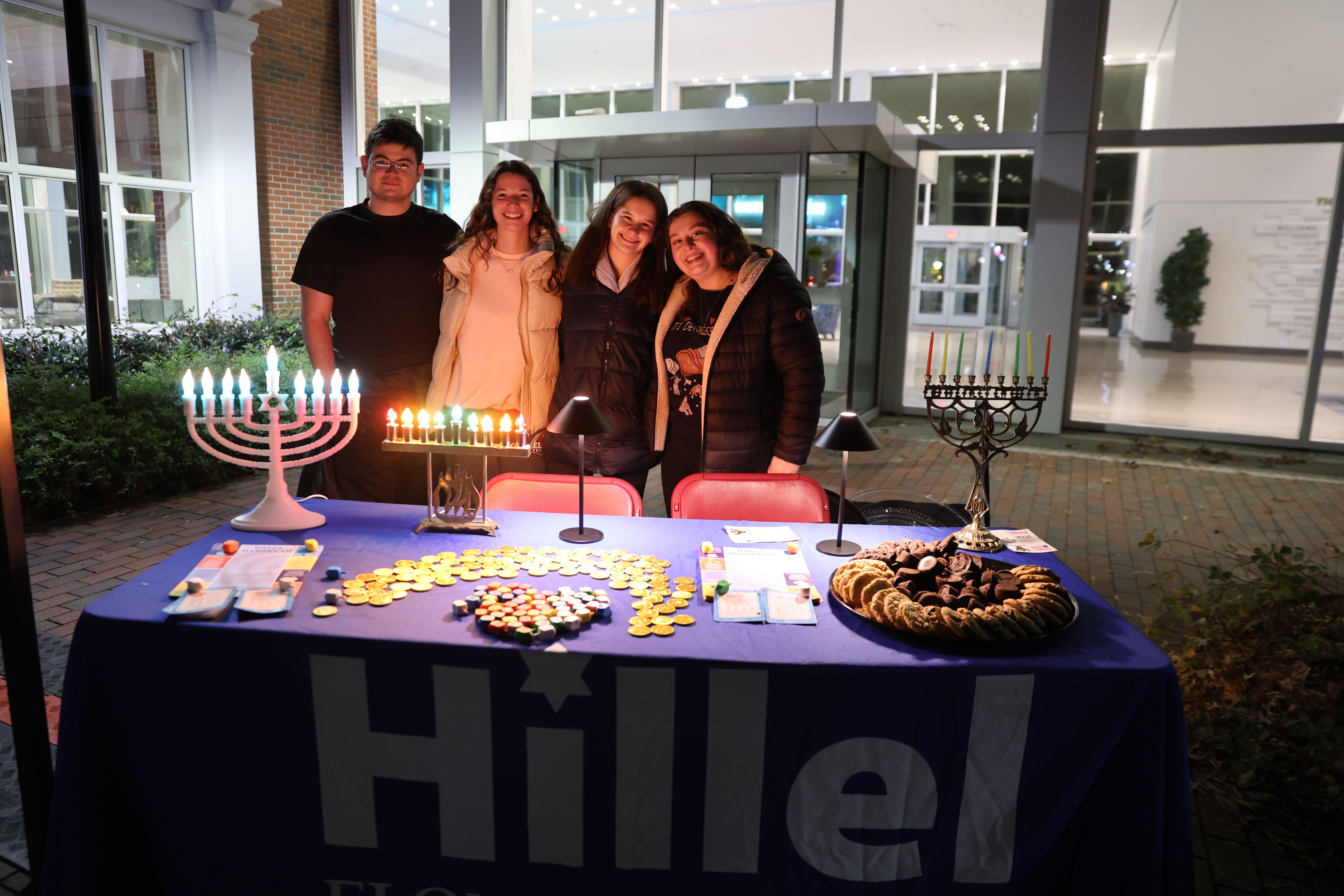 A Jewish Life table at the Lights and Luminaries Festival.