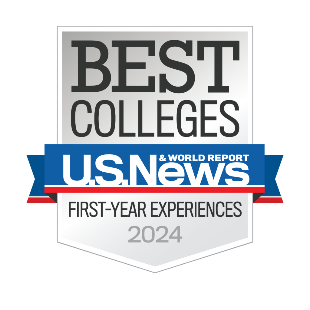 U.S. News & World Report Best Colleges badge image for First-year Experiences 2024.