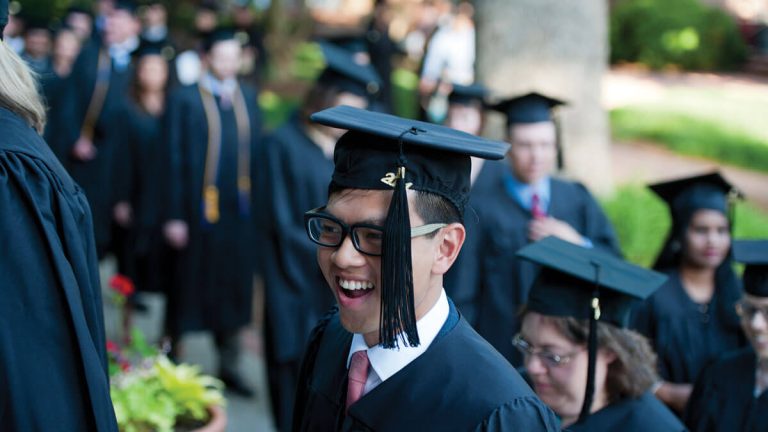Elon graduate student completing a masters degree