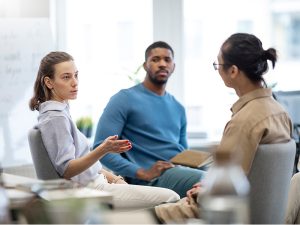 clinical mental health counseling students in a classroom