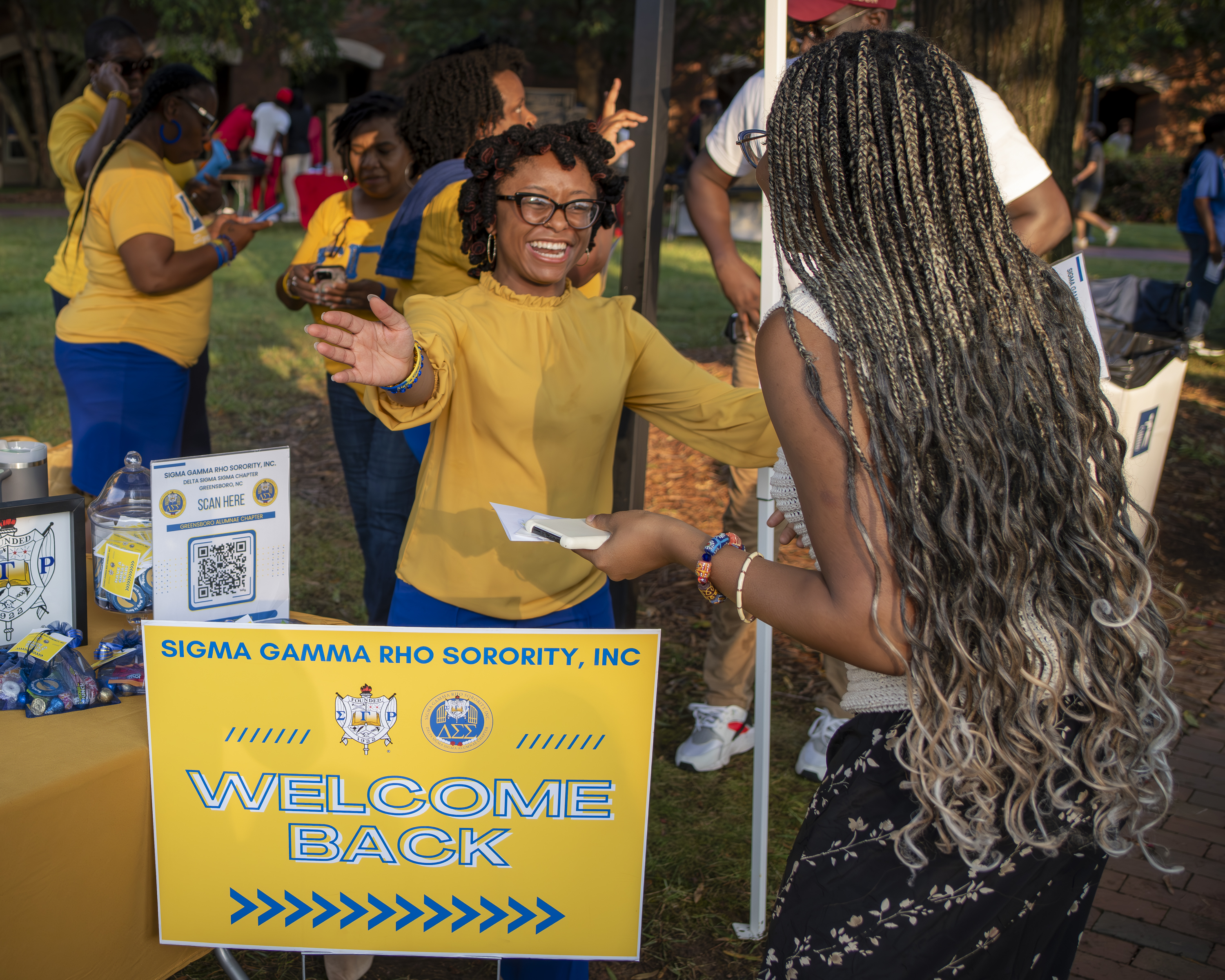 Elon students hold their annual fall student organization fair outside on Young Commons.