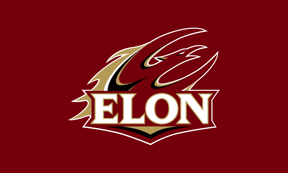 Example of the primary athletics signature on a maroon background