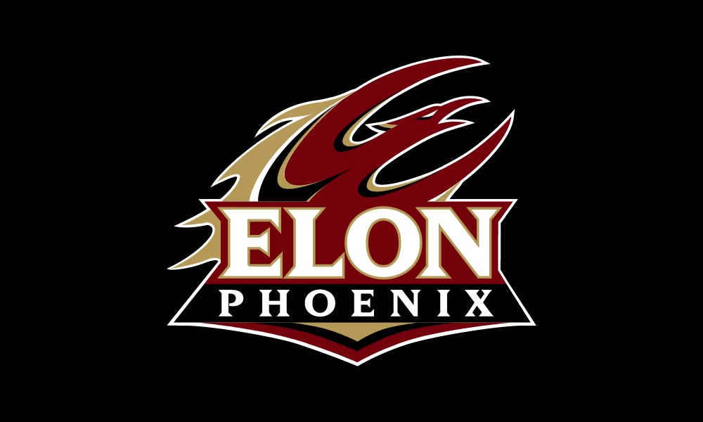 Example of the athletics secondary signature on a black background