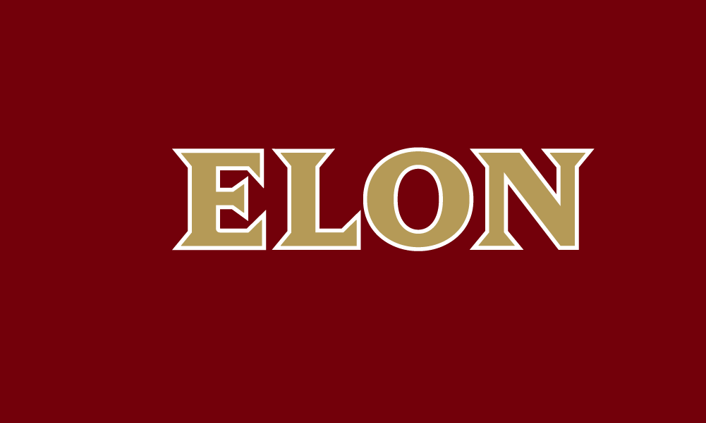 Example of the athletics wordmark on a maroon background