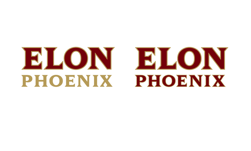 Examples of the wordmark using Elon Phoenix text