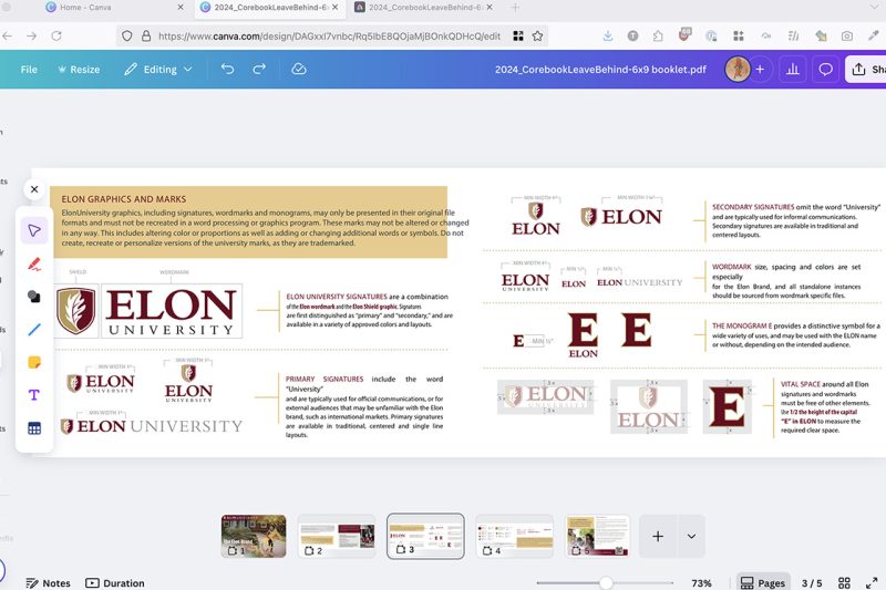 Example image showing the Canva interface