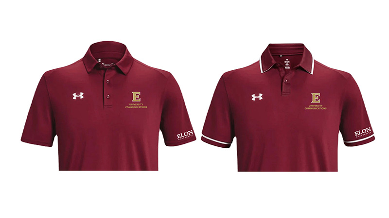 Example of the two polo shirt options