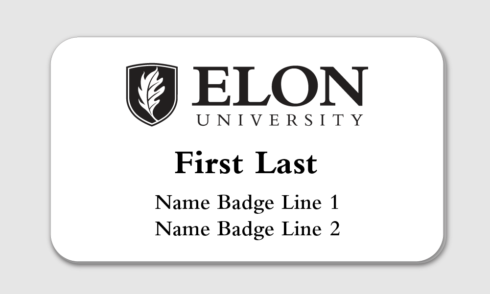 Example image showing the plastic magnetic name badge