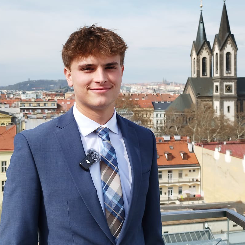 Photo of Duncan George '25 in Prague