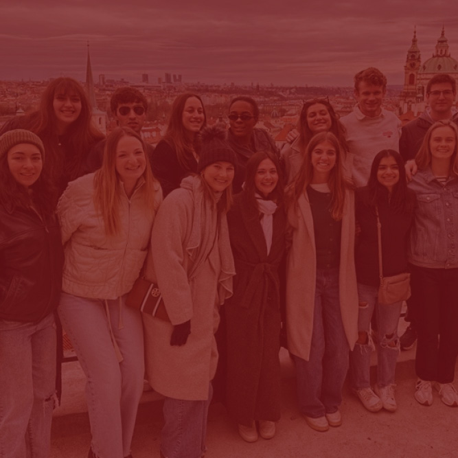 Photo of the Elon University Business Fellows in Prague