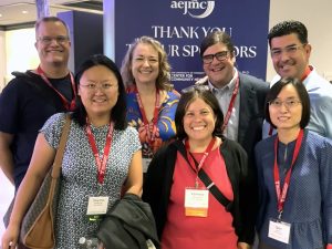 Representing Elon were (front, from left) Chris Chen, Vanessa Bravo, Qian Xu, (second row, from left) Brian Walsh, Shannon Zenner, Hal Vincent and Israel Balderas.