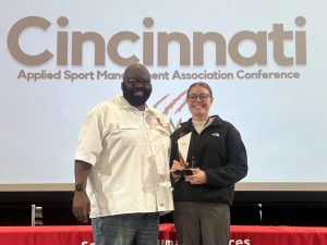 Sarah Dawkins with Khirey Walker