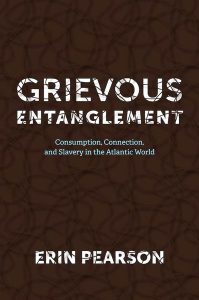 book cover for grievous entanglement featuring the title in white with a cracked texture on a cracked brown texture background