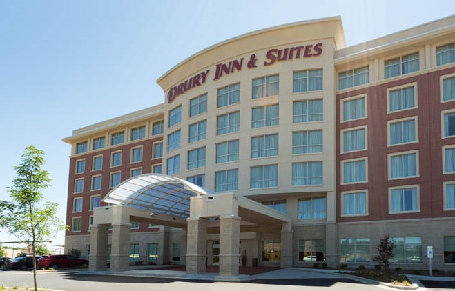 exterior of the drury inn and suites in burlington north carolina