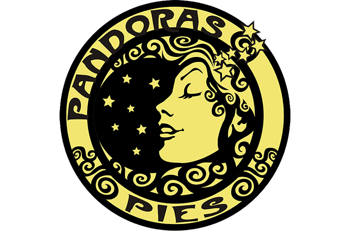 logo for pandoras pies restaurant in elon north carolina