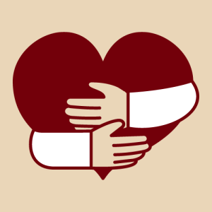 illustration of arms hugging a heart