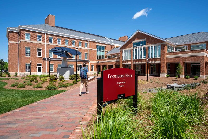 Founders Hall, on the campus of Elon University.