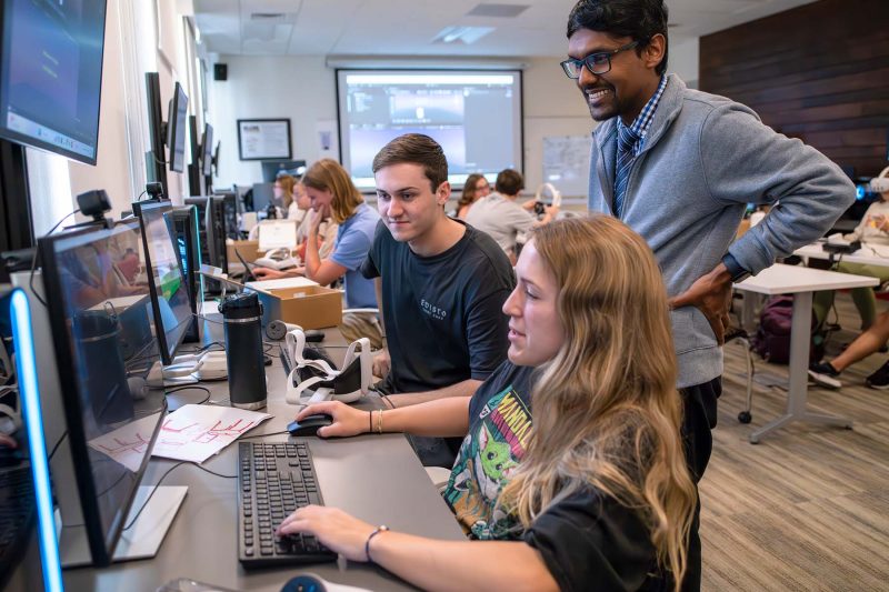 Students in Computer Science class
